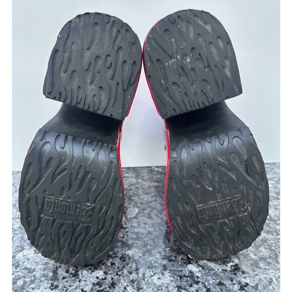 Demonia Camel 203 Red Patent Leather Platform Boots Women's Size 7 - Picture 15 of 15